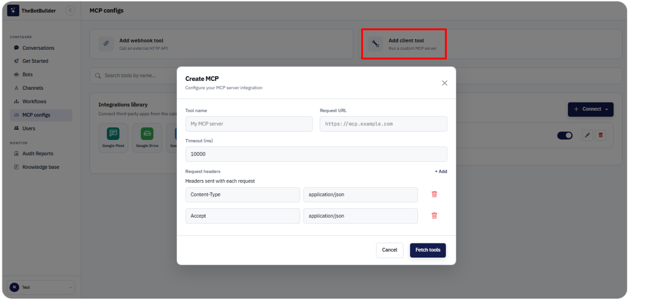 Add client tool