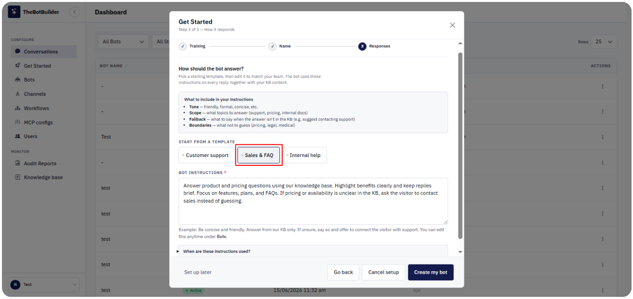 sales and faqs